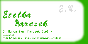 etelka marcsek business card